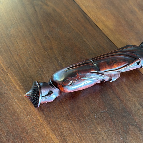 Antique Chinese Happy Man All Hand Carved BoxWood - Picture 11 of 11